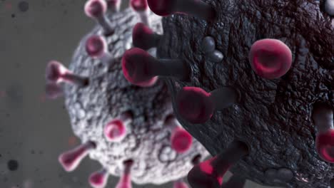el coronavirus es una animación de bucle sin costuras en 3d.