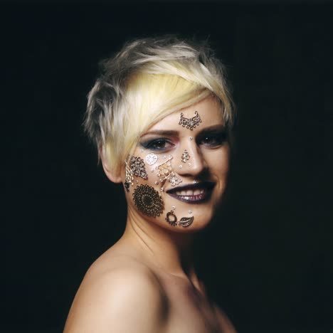 model with fantasy make up