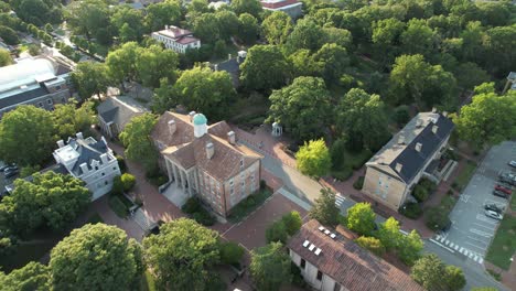 UNC-Chapel-Hill-campus-old-well-drone-late-summer-afternoon-North-Carolina