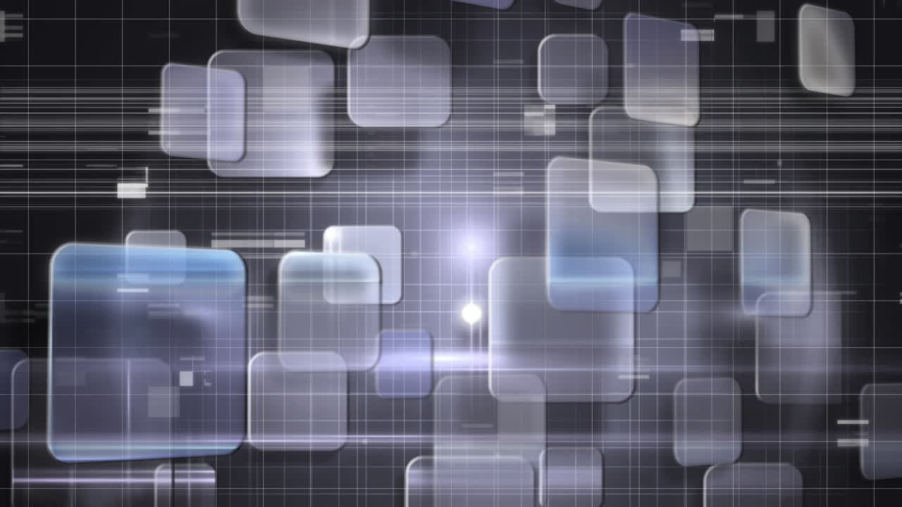 animación de la interferencia sobre cuadrados sobre fondo negro.