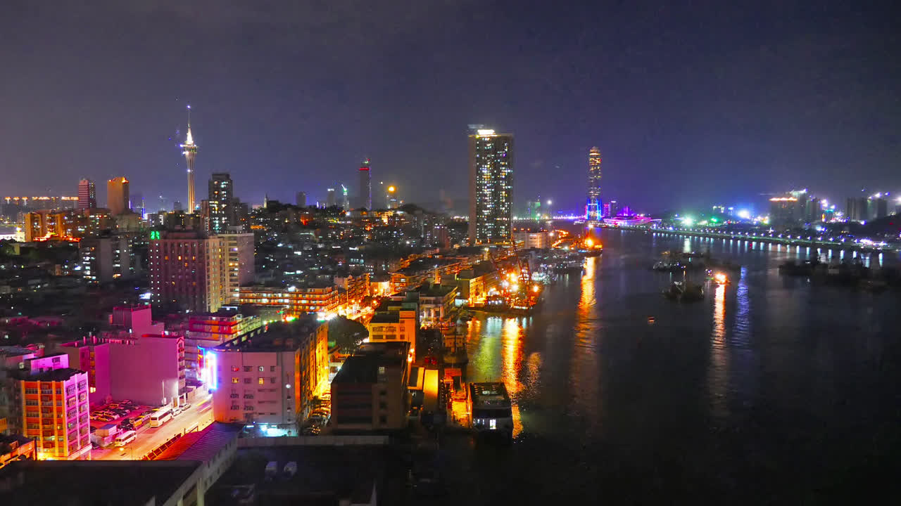 arquitectura de construcción de lapso de tiempo en la ciudad de macao