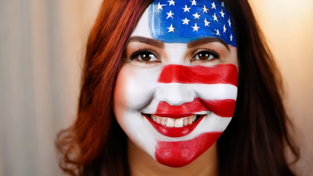Pittura per la faccia della bandiera americana