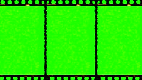 viejo marco de película grunge con pantalla verde de llave de croma