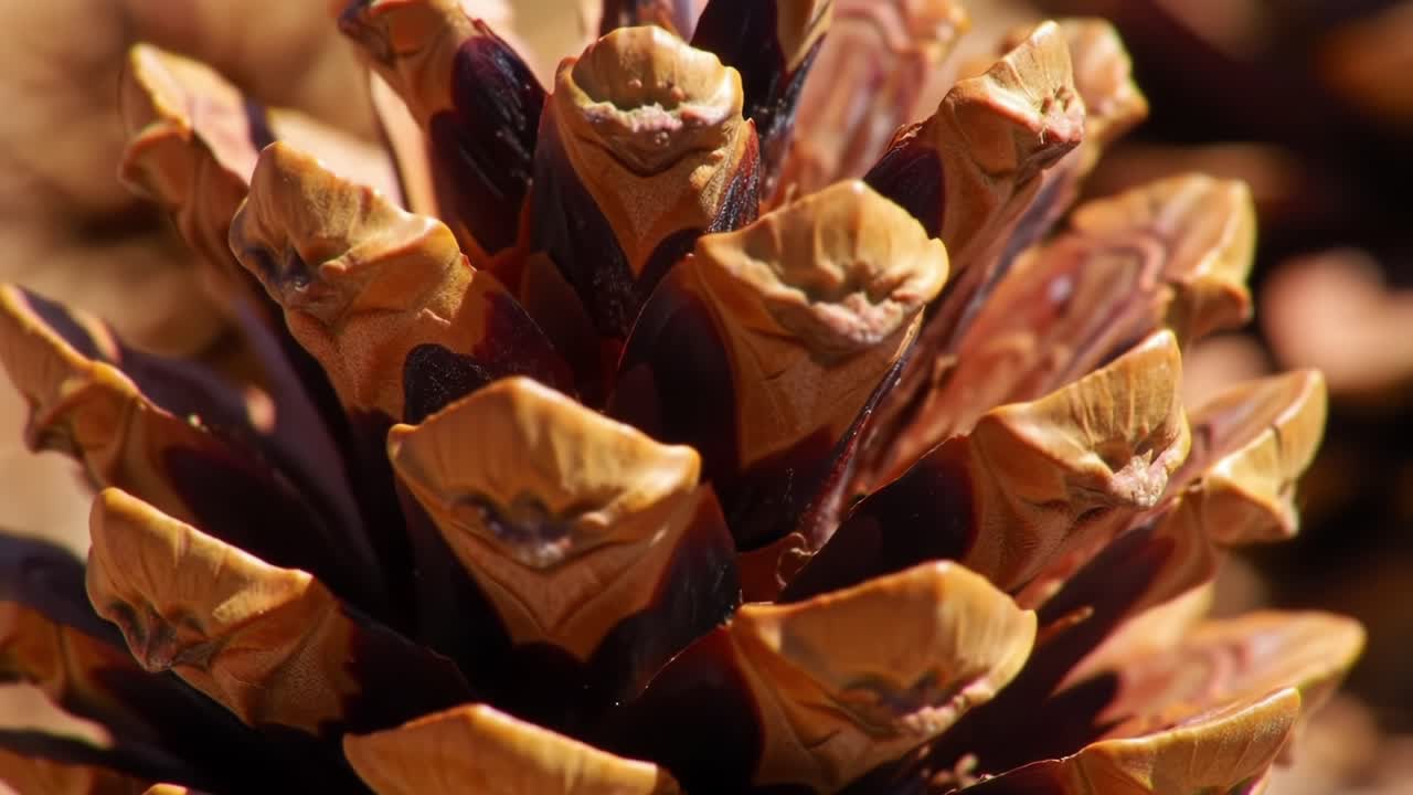 Close-Up of a Pine Cone Revealing Intricate Textures and Patterns in Nature's Design, Showcasing the Beauty of Botanical Structures