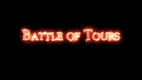 battle of tours written with fire. loop