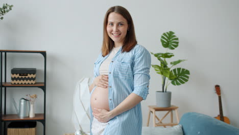 pregnant woman smiling