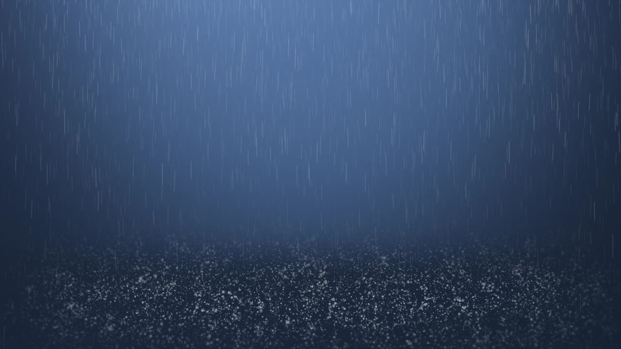 Heavy torrential rain hits ground.  Rain falling background water splash. Climate change, weather forecast or storm concept. Night scene of the rainy season. 3d animation in 4k.
