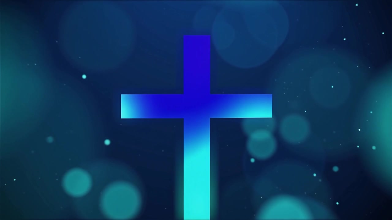 Cruz Cristiana con Luz Celestial, Fondo para Adoración.
