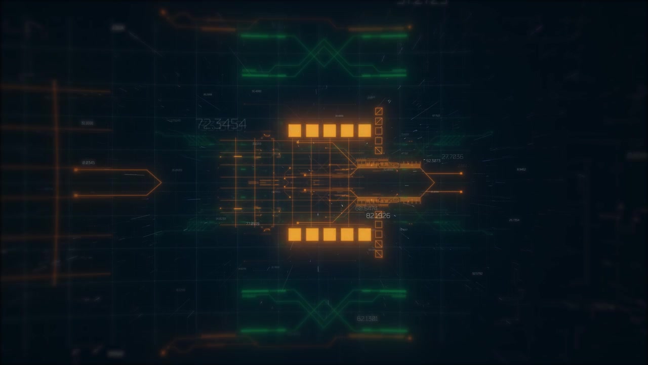 Abstract Digital Circuit Board Animation