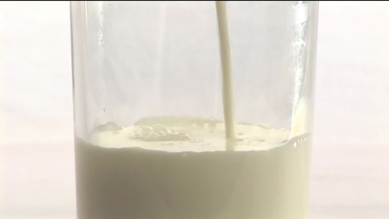 запись наливания молока.