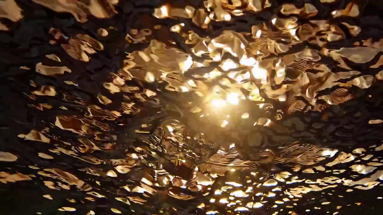 Sollys brydes gennem krusende vandoverflade