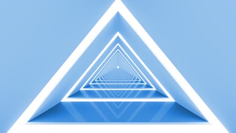 túnel de fondo con bucle de triángulo azul