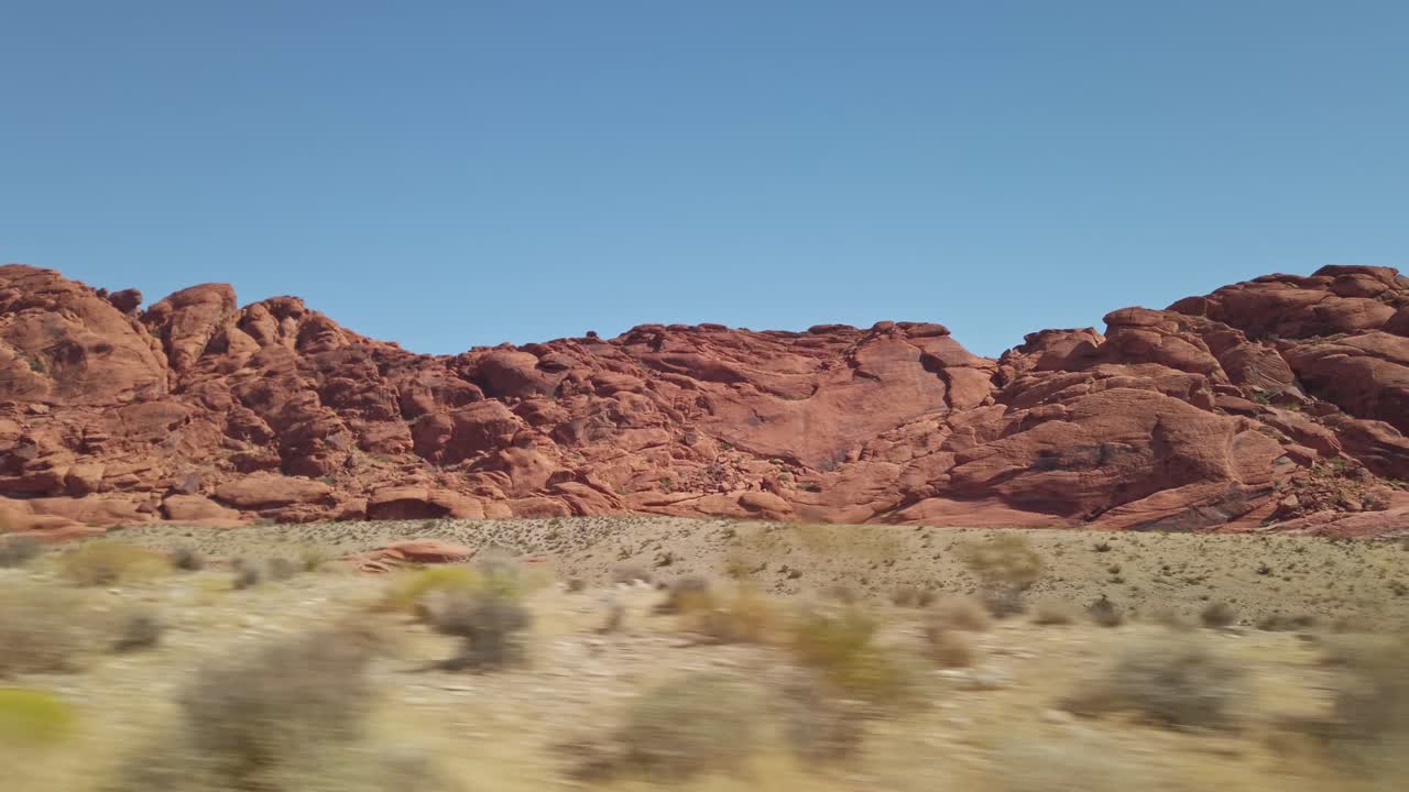 Red Rock Canyon and sandstone peak view in Nevada