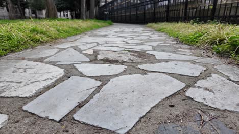 stone pathway in a park