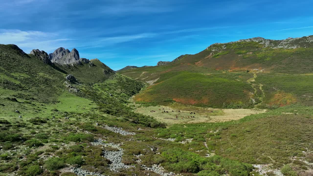 vista aérea de cubillas de arbas en leon españa, seguimiento de tiro amplio