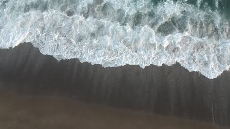 relaxing gentle waves on a placid beach