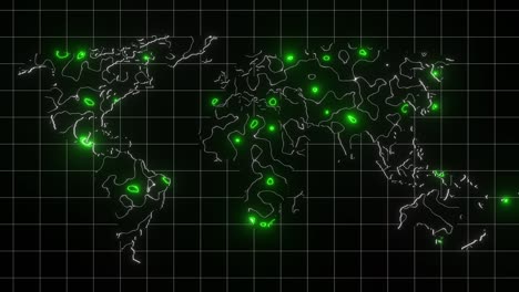 sci fi world map rendered animation in loop.