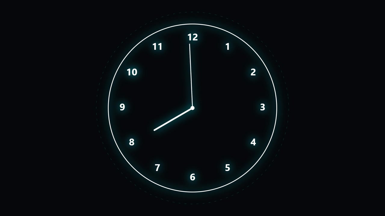 Digital Clock Face Showing Rapid Time Progression