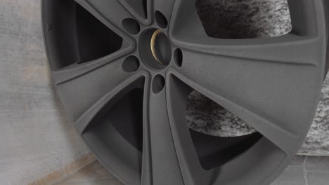 black matte 5-spoke alloy wheel