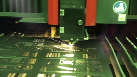 CNC-Laser-cutting-of-metal,-modern-industrial-technology.