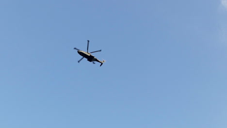 helicopter above the copenhagen city