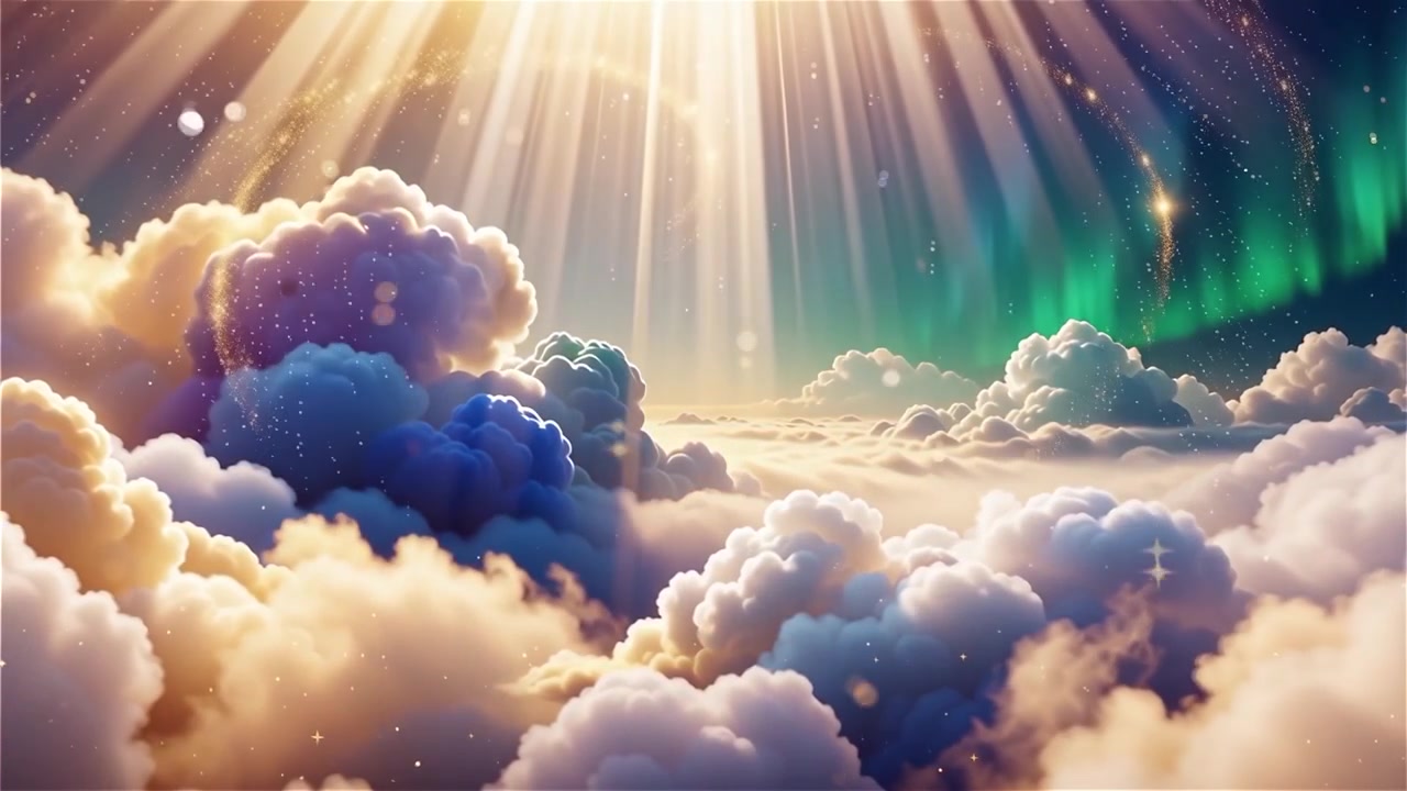 Christian Heavenly Light Worship Background