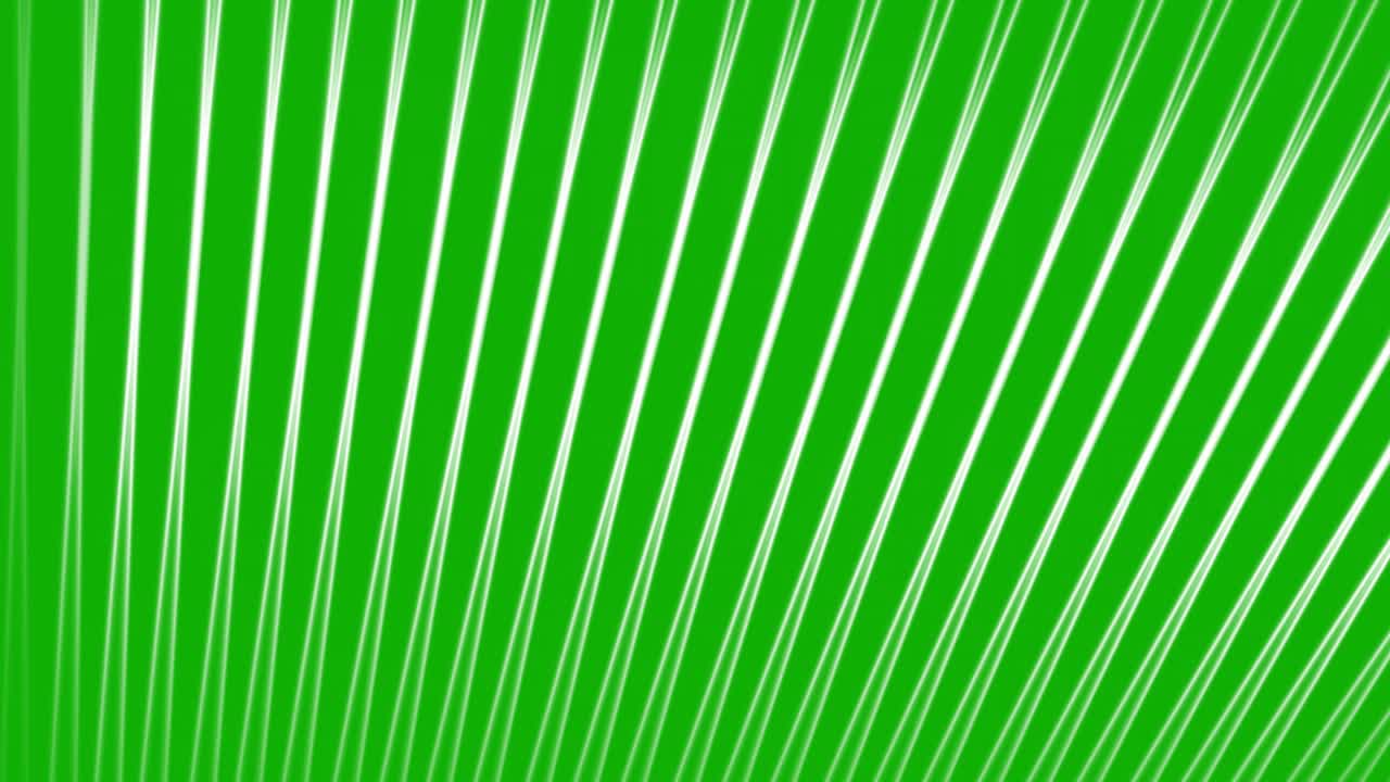 Grafica in movimento a strisce digitali con sfondo a schermo verde.