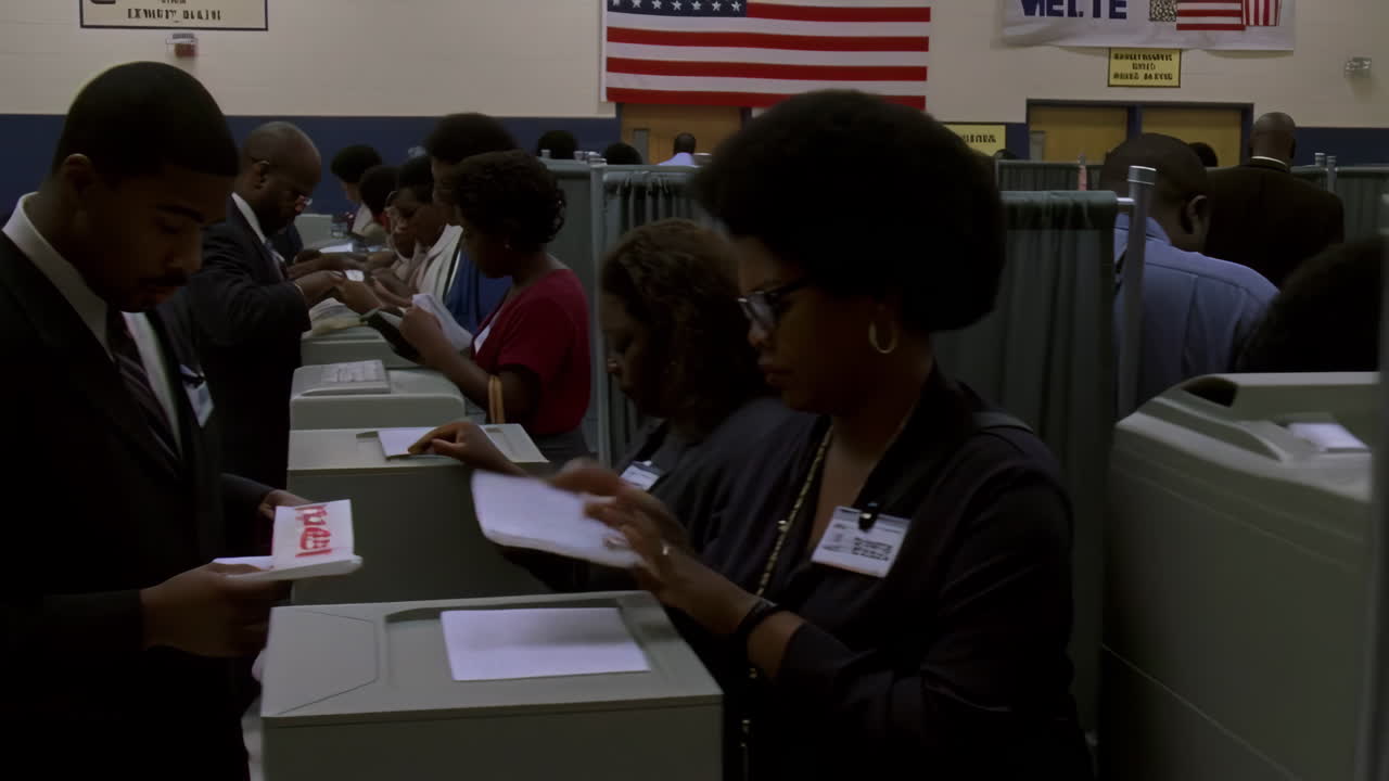 People at a Polling Station or Registration Event