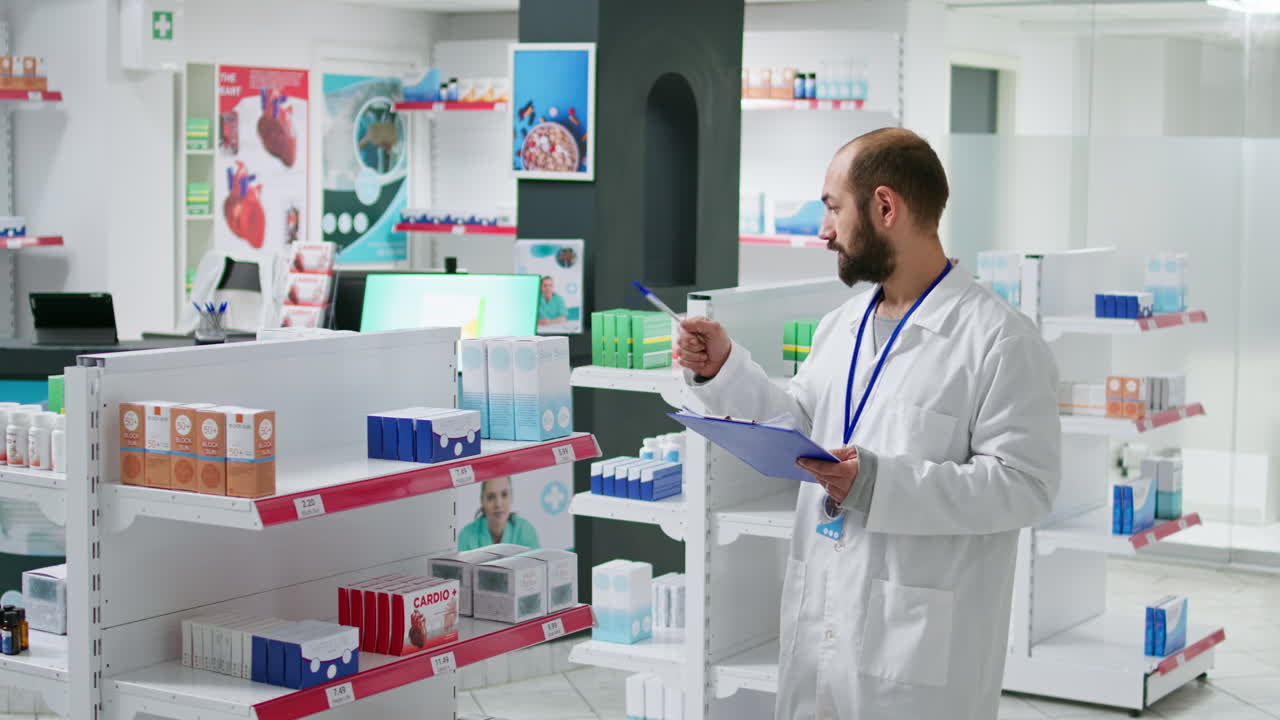 Pracovnice lékárny zapisuje každý zdravotnický produkt do inventáře