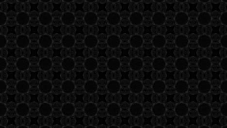 kaleidoscope on black background with changing shapes smoky animation