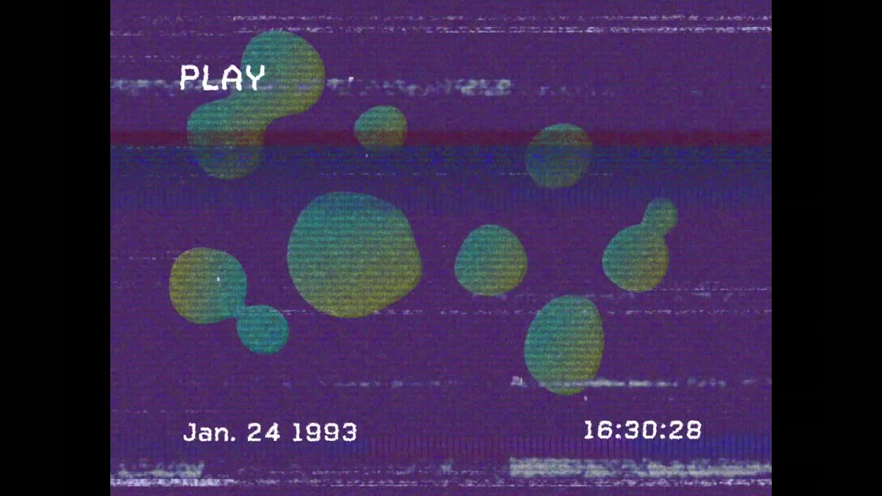 animación de parcelas coloridas sobre la pantalla con ruido