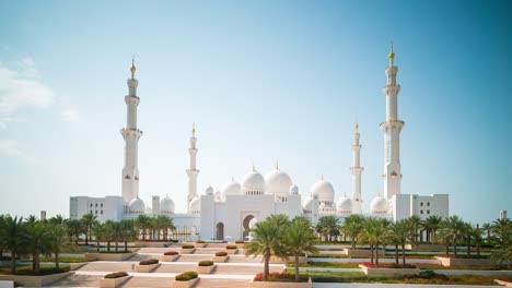 daylight abu dhabi mosque time lapse