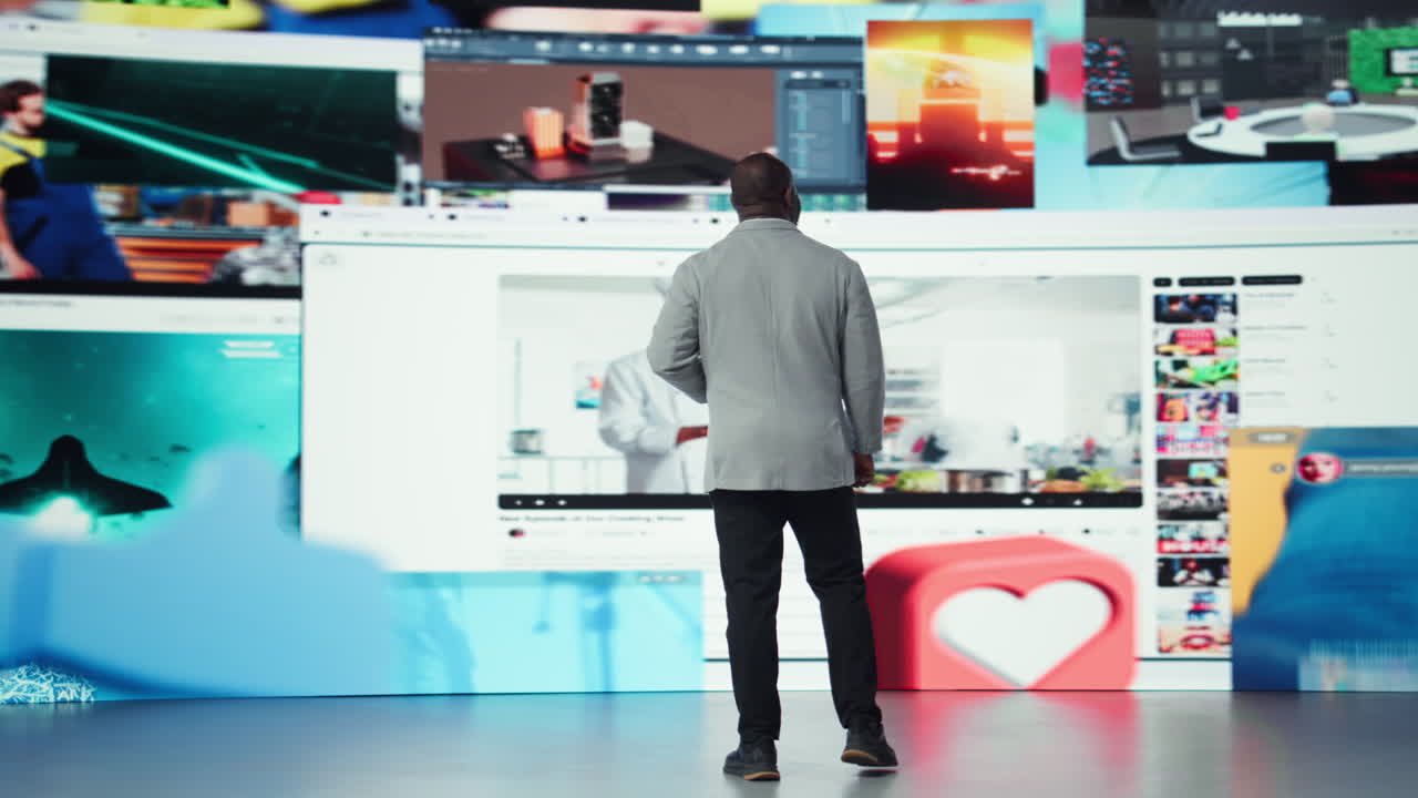 Vertical video Happy person uses phone, unwinding with digital video content