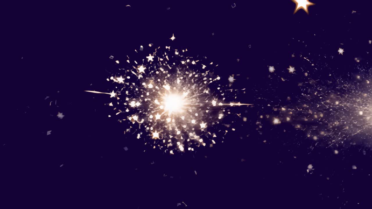 Sparkling cosmic starburst explosion animated overlay, transparent 4K video, alpha channel, ProRes