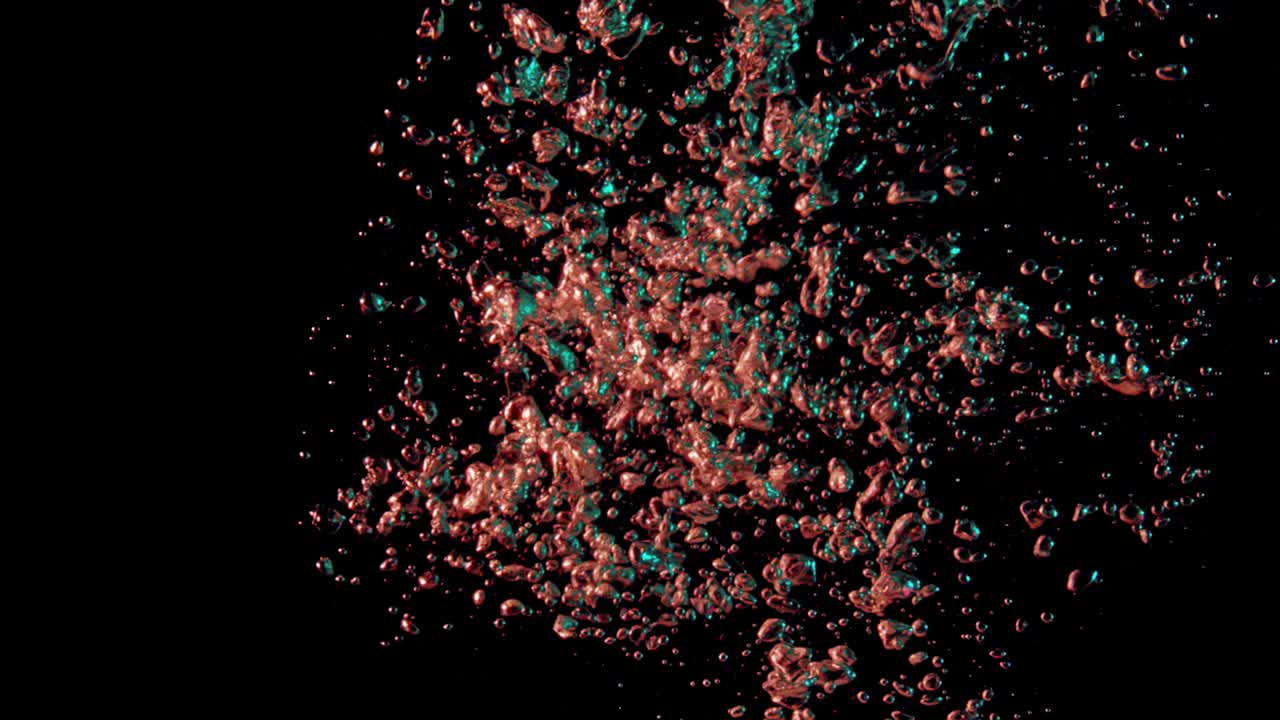 Orange Water Bubbles Disperse