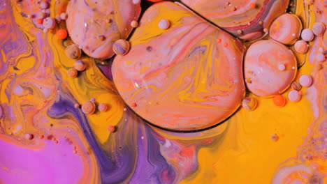 abstract fluid art with bubbles and swirls