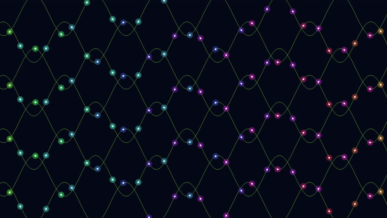 Vibrant crisscrossing lines create diamond pattern on black