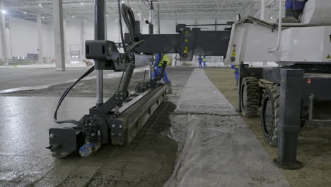 concrete floor pouring in a factory