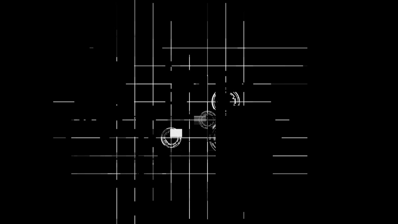 Animated Abstract Grid with Moving Circular Elements