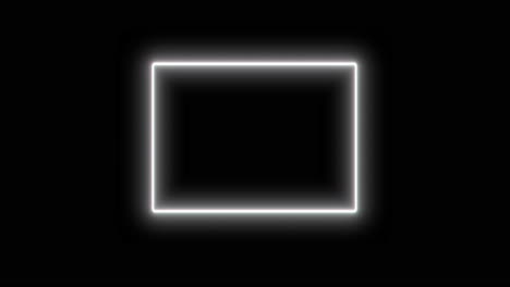 neon glowing square with animation on transparent background