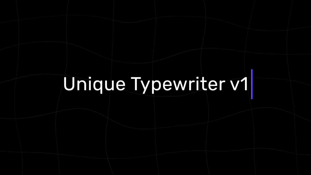 Unique Typewriter 01 Adobe After Effects 2023 Resolution 3840×2160