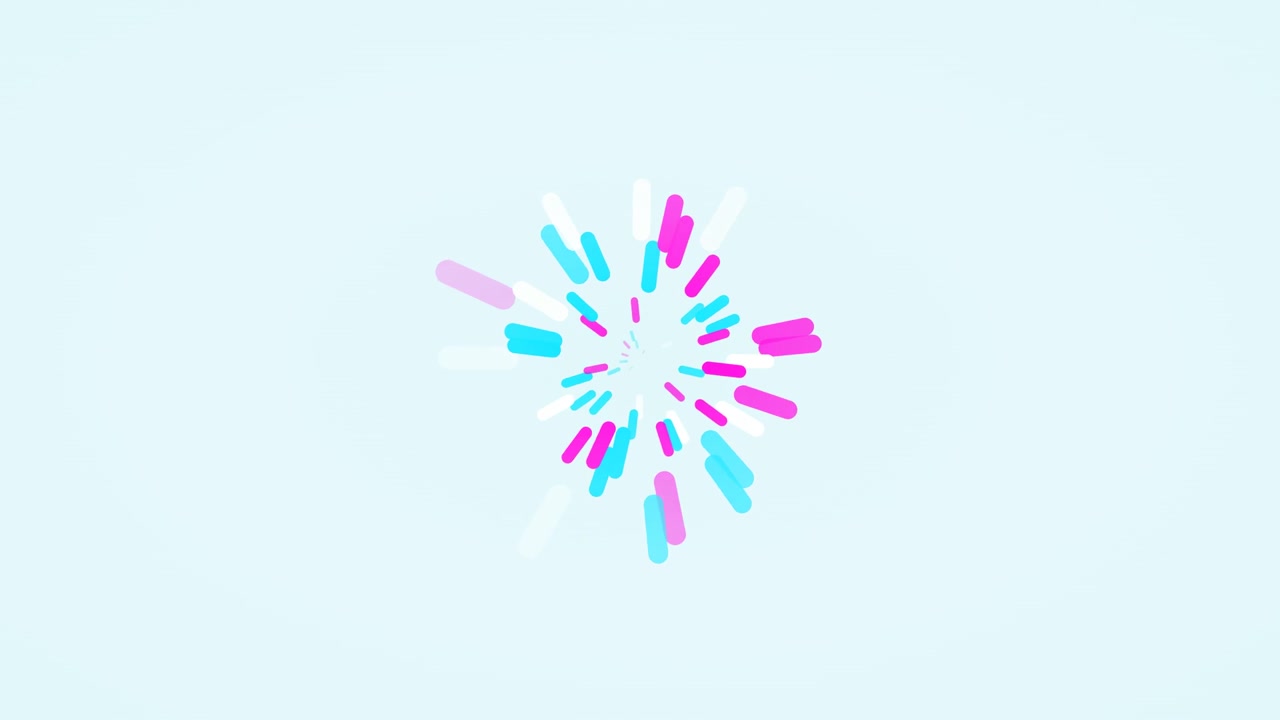 Abstract Motion Graphic of Pulsing Colorful Rounded Bars
