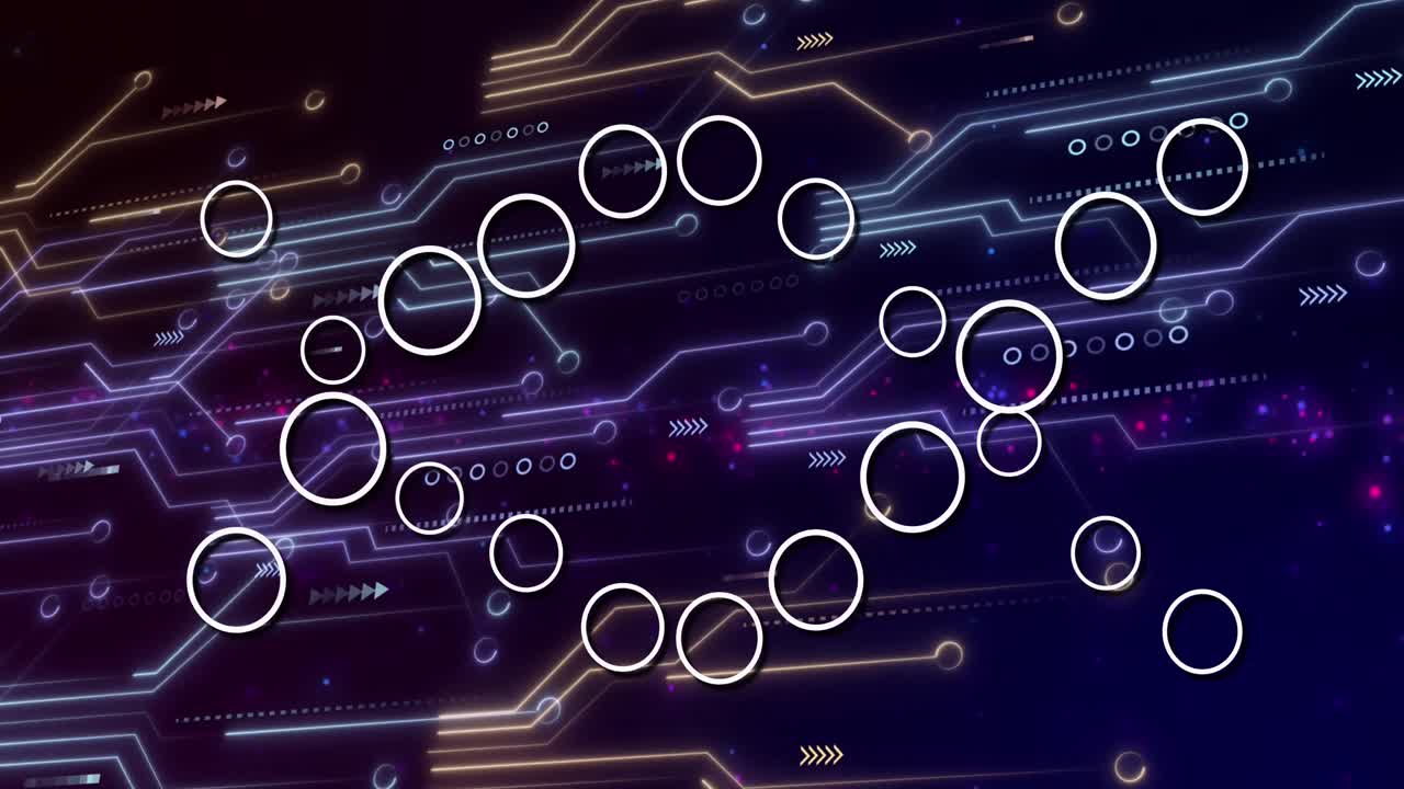 어두운 배경에서 의료 데이터 처리의 애니메이션