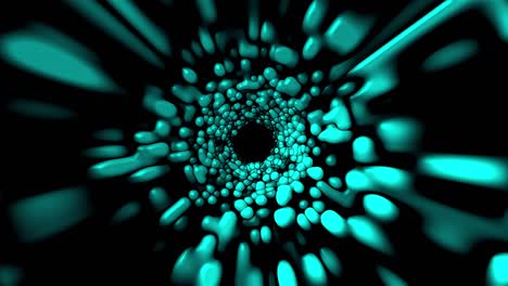 spinning bubble tunnel, computer generated. 3d rendering futuristic background. bubbles splitting effect