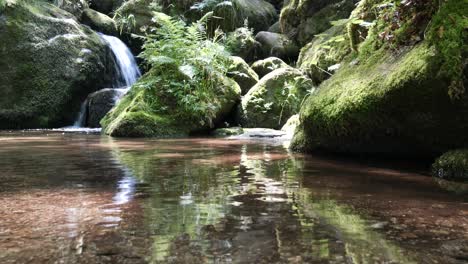 cascada idílica en las cascadas de gertelbach, selva negra alemania