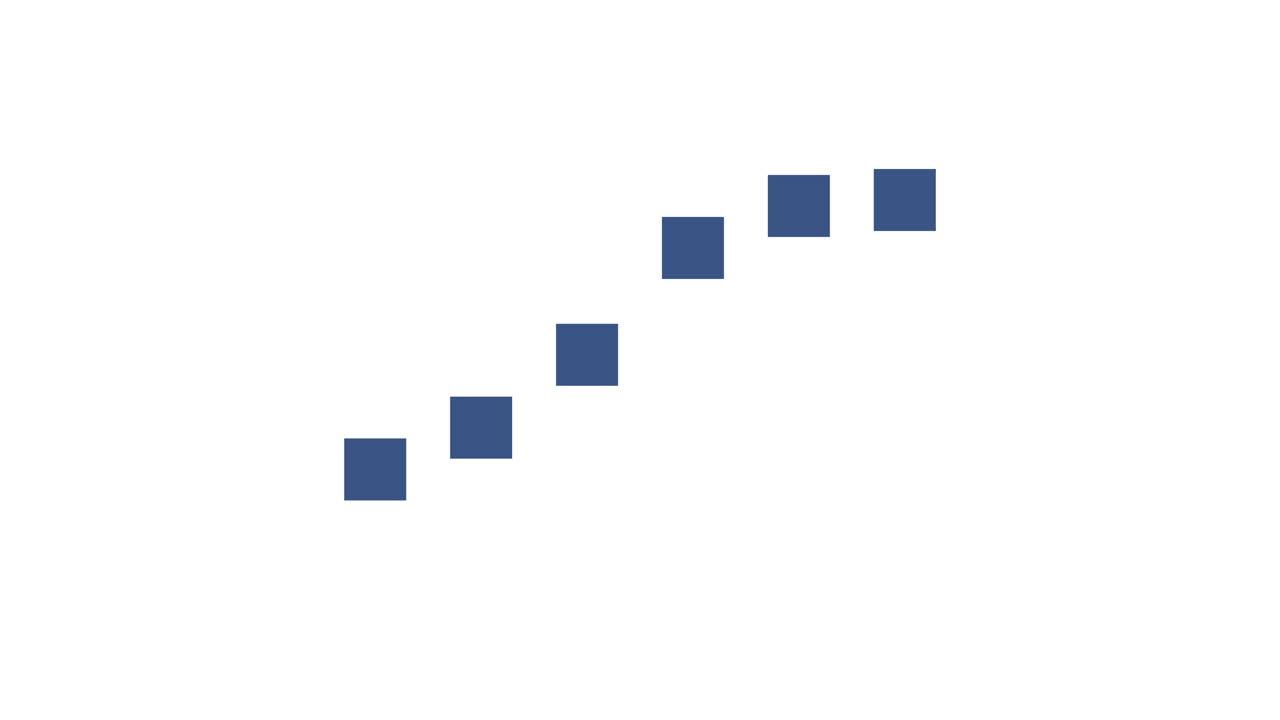 Abstract Animation of Blue Squares Moving in a Wave Pattern