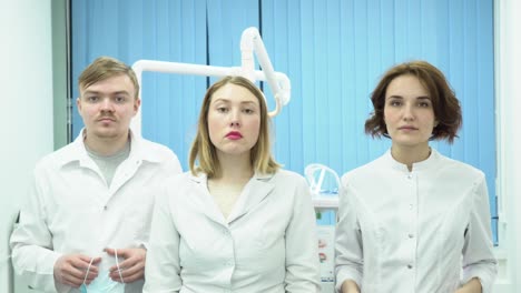 dental team wearing masks