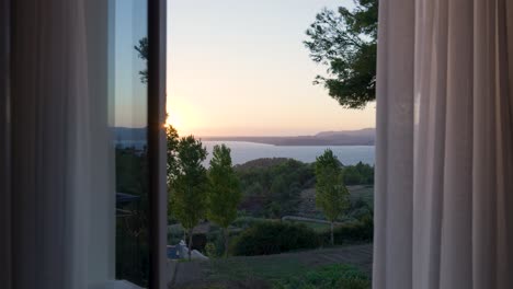 sunrise view from window