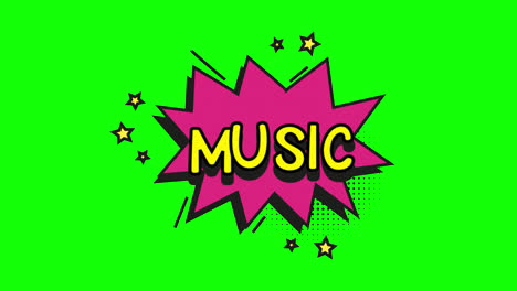 cartoon-music-Comic-Bubble-speech-loop-Animation-video-transparent-background-with-alpha-channel.