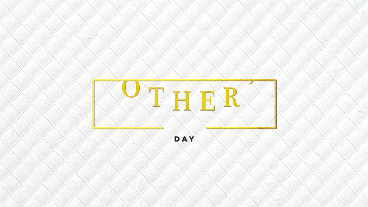 패션 큐브 패턴의 골드 프레임에 어머니의 날 텍스트